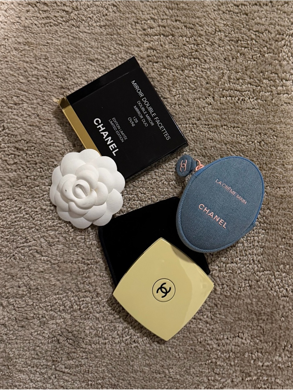 Chanel mirror and hand cream